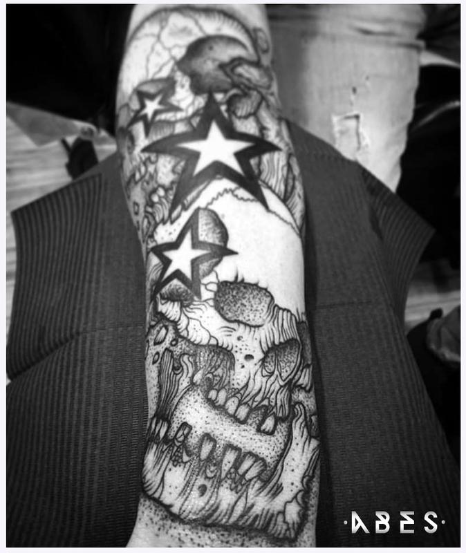 skulls and stars by Abes TattooNOW